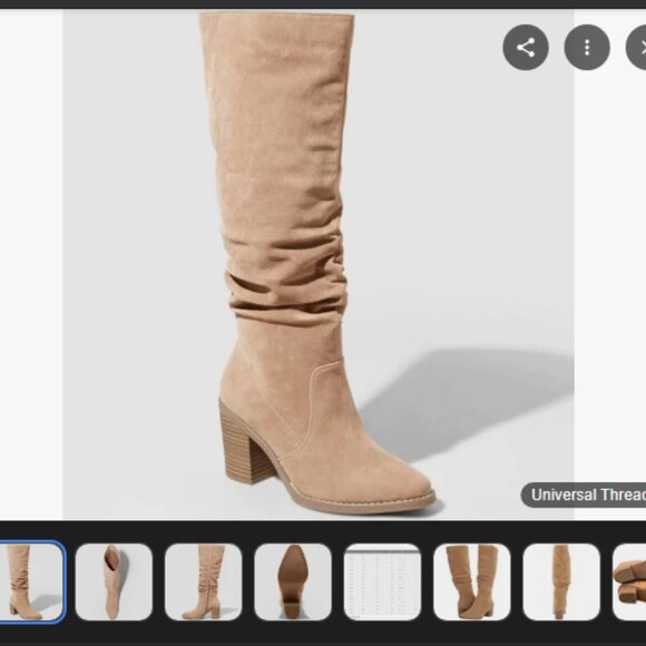 🌹Host Pick🌹 Universal Thread Women's Harlan Dress Boots 88098580 Taupe Brown 8M - Picture 14 of 14